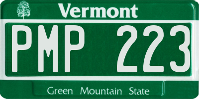 VT license plate PMP223