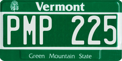 VT license plate PMP225