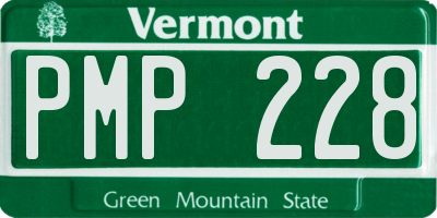 VT license plate PMP228