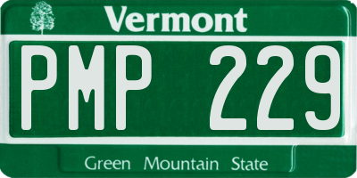VT license plate PMP229
