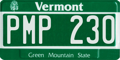 VT license plate PMP230