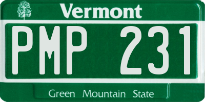 VT license plate PMP231