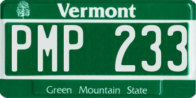 VT license plate PMP233