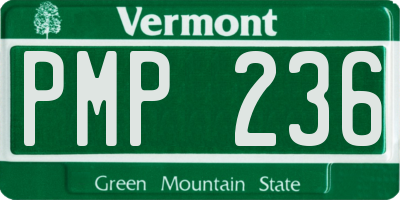 VT license plate PMP236