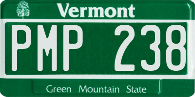 VT license plate PMP238