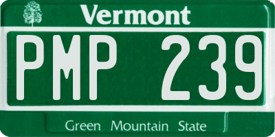 VT license plate PMP239