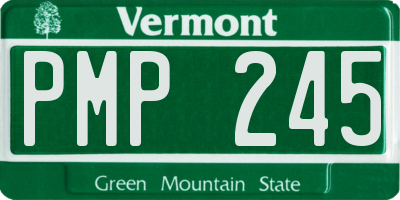 VT license plate PMP245