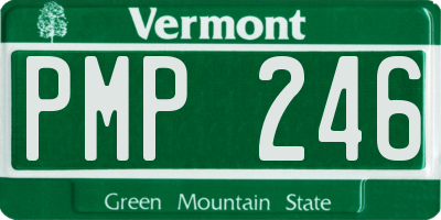 VT license plate PMP246