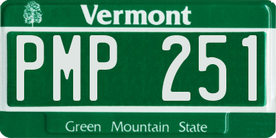 VT license plate PMP251