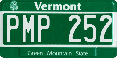 VT license plate PMP252