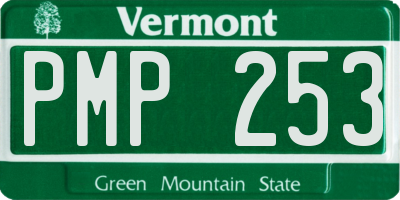 VT license plate PMP253