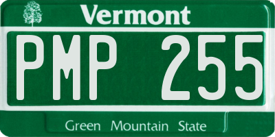 VT license plate PMP255