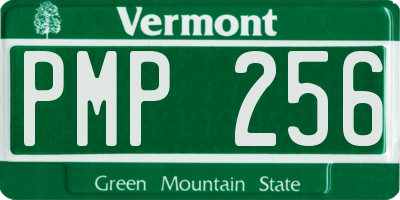 VT license plate PMP256
