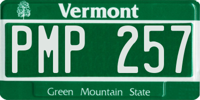 VT license plate PMP257