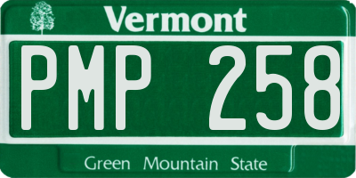 VT license plate PMP258