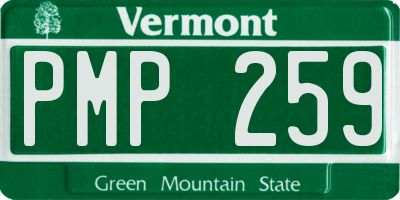 VT license plate PMP259