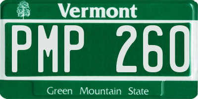 VT license plate PMP260