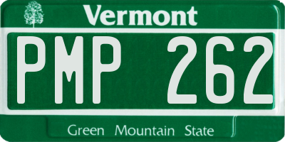 VT license plate PMP262