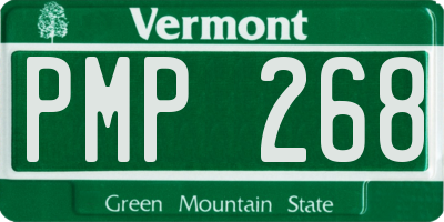 VT license plate PMP268