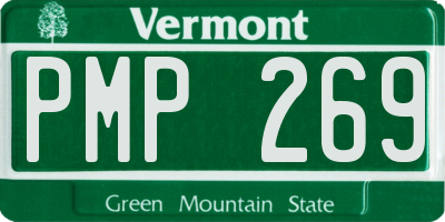 VT license plate PMP269