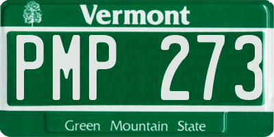VT license plate PMP273