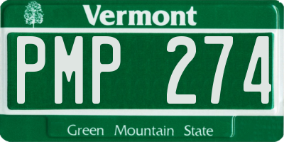 VT license plate PMP274