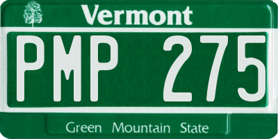 VT license plate PMP275