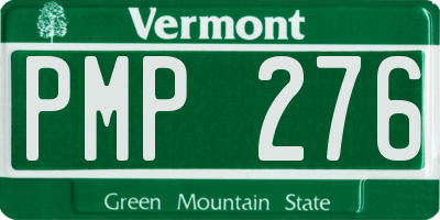 VT license plate PMP276