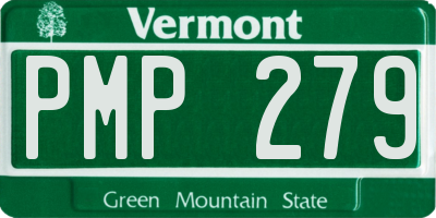 VT license plate PMP279