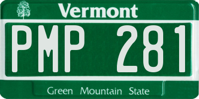 VT license plate PMP281