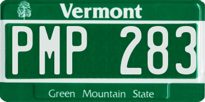 VT license plate PMP283