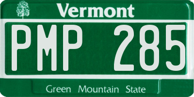 VT license plate PMP285