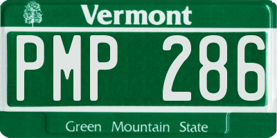 VT license plate PMP286