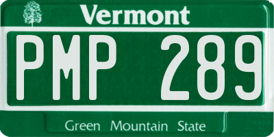 VT license plate PMP289