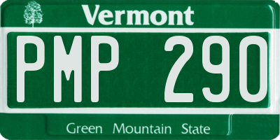 VT license plate PMP290