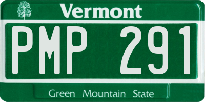 VT license plate PMP291
