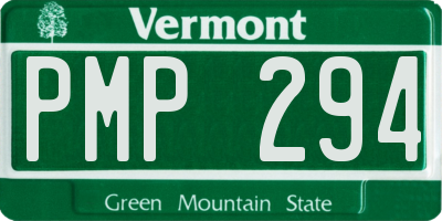 VT license plate PMP294