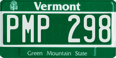 VT license plate PMP298
