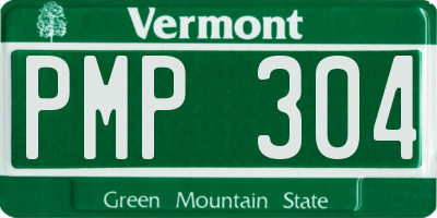 VT license plate PMP304