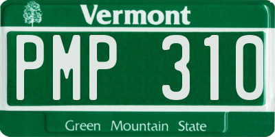 VT license plate PMP310