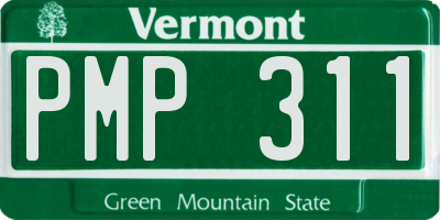 VT license plate PMP311