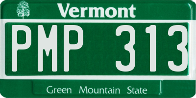 VT license plate PMP313