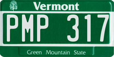 VT license plate PMP317