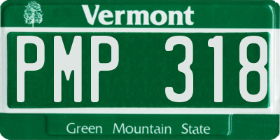 VT license plate PMP318