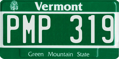 VT license plate PMP319