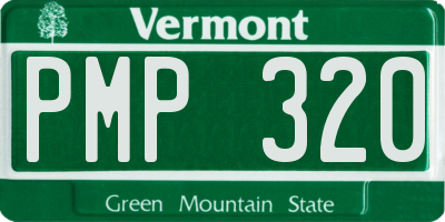 VT license plate PMP320