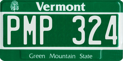 VT license plate PMP324