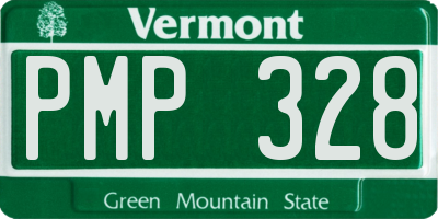 VT license plate PMP328