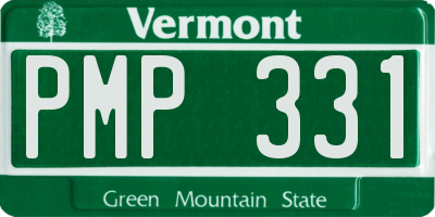 VT license plate PMP331