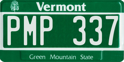 VT license plate PMP337